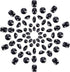 PH PandaHall Black Sew On Rhinestones, 70pcs 7 Styles Acrylic Faceted Flatback Crystal Buttons Gems for Clothing Wedding Dress Decoration...