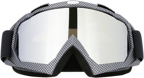 JAMIEWIN Professtional Adult Motorcycle Motocross Dirt Bike ATV Goggles OTG Goggle for Men Women Youth Kids (C86 Black Fiber)...