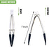Mini Tongs with Silicone Tips 7-Inch Kitchen Tongs, Set of 3 (Black)...
