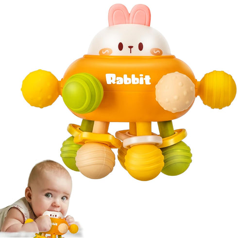 Baby Sensory Teething Toys, Baby Teethers Montessori Toys for 0-6 6-12 Months, Gifts for Newborn Infant Boys Girls 3 6 9 12 18 Months 1 One Year O...