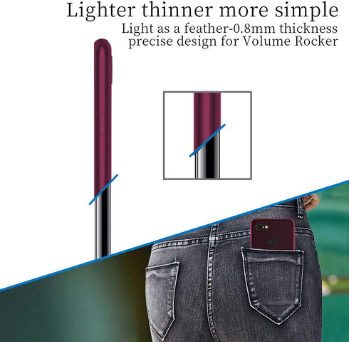 X-level, Google Pixel 3 XL Case-Guardian Series, Soft TPU Matte Finish, Ultra-Thin Light Protective Back Cover, WineRed...