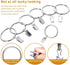 44 Pack Curtain Rings with Clips Hooks, Silver Drapery Clips with Rings Stainless Steel Metal 1.5 inch Curtain Hangers Clips, Fits Diameter 1.2 in...
