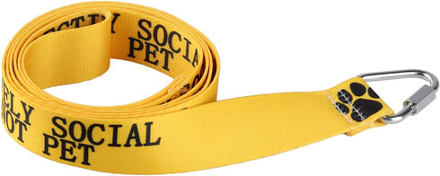 Funny Dog Leash Selectively Social Do Not Pet Dog Leash Walking Training Dog Leashes Dog Owner Pet Lover Gift (Selectively Social Do Not Pet-YE)...