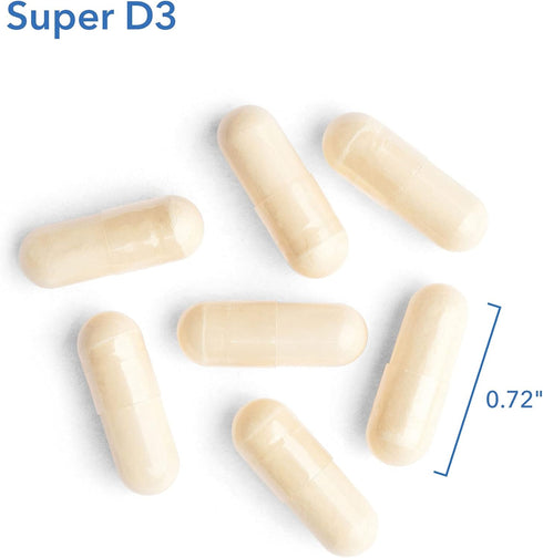 Allergy Research Group Super D3 Dietary Supplement - Bone & Immune Support, Cholecalciferol with C & E, Vegetarian Capsules, Gluten Free - 60 Coun...