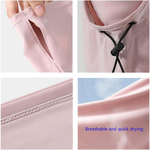Detachable Summer Balaclava Sun UV Protection Hood Breathable Face Cover Full Head Mask for Cycling Motorcycle Fishing...