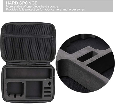 SUREWO Surface-Waterproof Carrying Case Compatible with GoPro Hero 12/11/10/9/8/7/(2018)/6/5 Black,DJI Osmo Action,AKASO/Campark/YI Action Camera ...