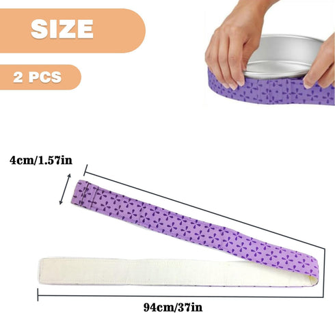 2 Pieces Cake Strips for Even Baking, 37 inches Reusable Cake Baking Belt Cake Accessories for Baking Prevent Cake Deformation...