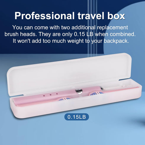 Electric Toothbrush, with 8 Replacement Brush Heads and 1 Travel Box,Sonic Toothbrush for Adults and Kids,Portable Rechargeable Toothbrush for Tra...