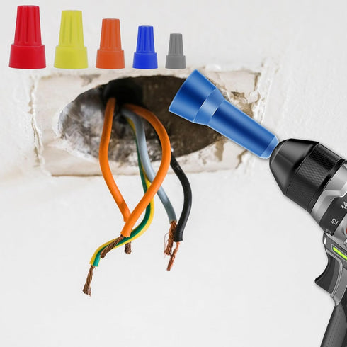 Wire Twister Tool for Drill, 2pcs Wire Stripper for Drill Wire Stripping Tool, Wire Nut Twister for Drill, Wire Connector Socket with 1/4" Chuck, ...