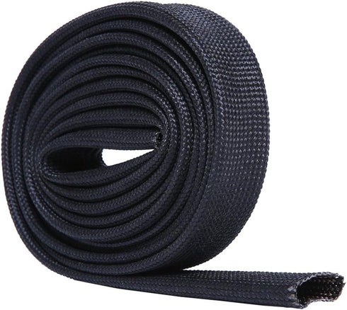 Hiwow 5FT Heat Sleeve Fiberglass Adjustable Heat Shield Sleeve Black Color (5FT X 13MM(1/2''))...