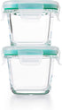 OXO Good Grips 4-Piece Smart Seal Leakproof Mini Glass AirtightContainer Set...