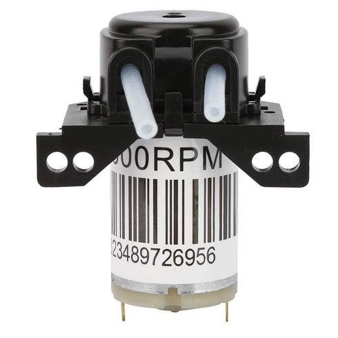 Peristaltic Pump,Dosing Pump DC 6V DIY Peristaltic Liquid Pump Miniature Silent Peristaltic Pump Self-Priming Pump(No plug-6V Right angle black)...