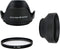 EEEkit 58mm Hard Lens Hood + 58mm Soft Lens Hood + 58mm UV Filter Lens Kit for Canon Rebel T7i T6S T6i T6 T5i T5 T4i T3i T3 T2i T1i XT XTi XSi SL1...