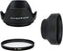 EEEkit 58mm Hard Lens Hood + 58mm Soft Lens Hood + 58mm UV Filter Lens Kit for Canon Rebel T7i T6S T6i T6 T5i T5 T4i T3i T3 T2i T1i XT XTi XSi SL1...