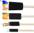 conda 25 Pack Different Size Assorted Foam Brush Set Wood Handle Paint Brush Set...