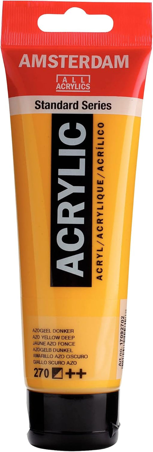 Amsterdam Standard Series Acrylic Tube 120ml Azo Yellow Deep 270 (17092702)...