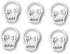 100 Count Skull Head Skeleton Shaped Paper Clips Great for Paper Clip Collectors or Office Gift - Comes in Round Tin with Lid and Gift Box (White)...