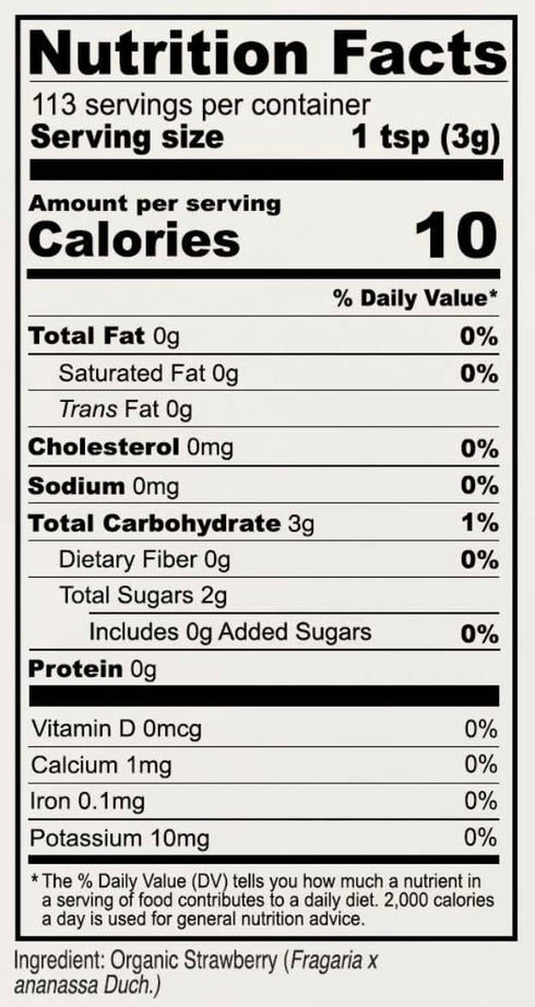 Anthony's Organic Strawberry Powder, 12 oz, Freeze Dried, Gluten Free, No Sugar Added, Non GMO...