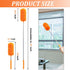 4 Pcs Washable Microfiber Feather Duster, with Extendable Pole and Bendable Head, Microfibre Cleaning Tool for Cleaning Office, Car, Computer, Fur...