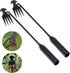 Garden Weed Pulling Tool Uprooting Weeding Tool, 4 Teeth Weed Puller Tool Manganese Steel Garden Weeder Tool for Vegetable Gardening Planting (Bla...