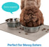 MIGHTY MONKEY 100% Waterproof Dog Food Mat, Raised Edges Silicone Pet Feeding Placemat for Cat, Dogs, Pet Bowls, High Lipped Tray Prevents Water S...