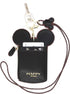 ID Holder With Lanyard Badge Holder,PU Leather newchic Cute Animal Shape neck wallet for Women(Black)...