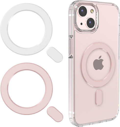 Universal MagSafe Ring, 2 PCS Magnet Sticker Magnetic Adapter Ring Compatible with Magsafe Accessories & Wireless Charging for iPhone 15/14/13/12/...
