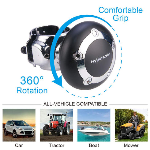 Hypersonic Vehicle Power Handle Car Steering Wheel Spinner Accessory Knob Universal Fit for Car (black)...