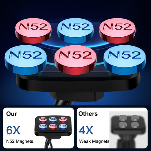Gym Phone Holder Mount, Gym Buddy Magnetic Phone Holder, Magntic Phone Mount for EZGO/Club Car/Yamaha, Strong Vacuum Cell Phone Holder for iPhone/...