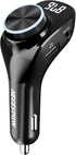 NECESPOW Bluetooth 5.0 FM Transmitter for Car, Dual USB Charger with 3.5MM AUX Cable, Handsfree Call MP3 Music Player...