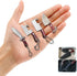 HAOXU Mini Pocket Knife Set Damascus Tiny Knife For Beer Bottle Opener Package Box Cutter Necklace Knife - 4pcs...