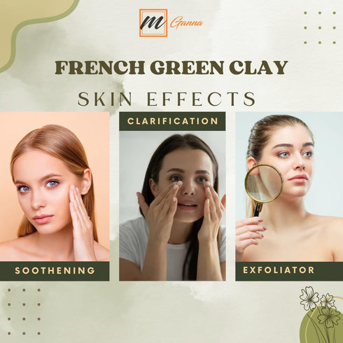 French Green Clay Powder 0.5 LBS | Illite Montmorillonite Clay for Facial Masks, Creams, Soft Peels and Scrubs, and Soap Making...