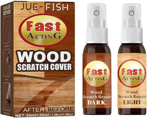 2 Pack fix it for Wood,for Furniture Repair Scratch Remover Set Fast Acting Wood Scratch Repair,for Floors,Tables, Carpenters...