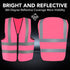 3-Pack Reflective Safety Vest For Women Men - High-Visibility Safety Vest with 2in Reflective Strips for Emergency, Construction, and Safety Use-P...