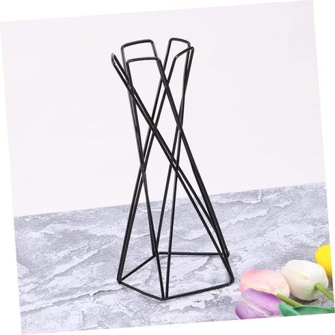 2pcs Large Indoor Plants Metal Air Plant Container Black Air Plant Holder Astetic Room Decor Air Plant Display Holder Wall Shelf Brackets Vases fo...