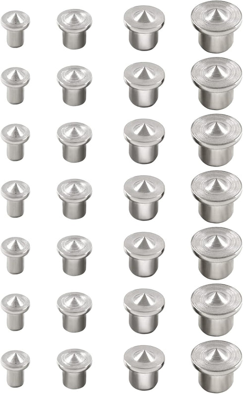 40 Pcs Dowel and Tenon Center Transfer Plugs, 1/4" 5/16" 3/8" and 1/2" Set Solid Doweling Marker Centering Pins Marker Drill Hole Tool for Woodwor...