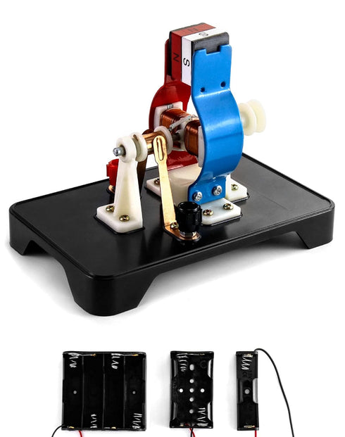 QWORK Electric Motor DC Motors Model, DIY Simple Project Assemble Kit DC 9V 12V for School Students Labs Physics Science Educational...