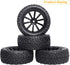4Pcs 12mm Hex RC Wheels Tires Height 2.99 inch (76mm) for 1/10 On Road and 1/14 1/16 1/18 Scale Models Cars Truck Buggy with Foam Inserts...