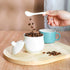 Ceramic Sugar Bowl with Lid and Spoon, Porcelain Salt Storage Jar, White Seasoning Container for Home and Kitchen, 7 Ounces (White)...