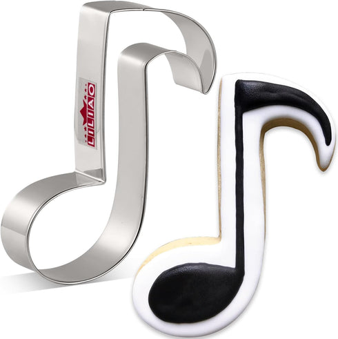 LILIAO Music Note Cookie Cutter Music Biscuit Fondant Cutter - 3.2 x 4.2 inches - Stainless Steel...