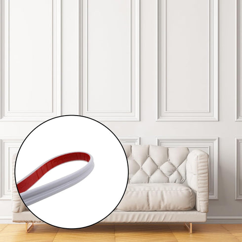 Peel and Stick Wall Molding Trim 6.56 ft x 0.9 inch, Self Adhesive PVC Tiles, Wall Protection and Home DIY Decoration, Multiple Purposes Flexible ...