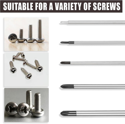 Triwing Screwdriver Set Magnetic Point Y Tip 5 Sizes 1.5mm 2mm 3mm 4mm 5mm, Magnetic Tri-wing Screwdriver Set with Plastic Handle...