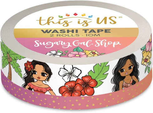 Paper House Productions This is Us Sugary Gal Shop Set of 2 Foil Accent Washi Tape Rolls for Scrapbooking and Crafts - Lady D...