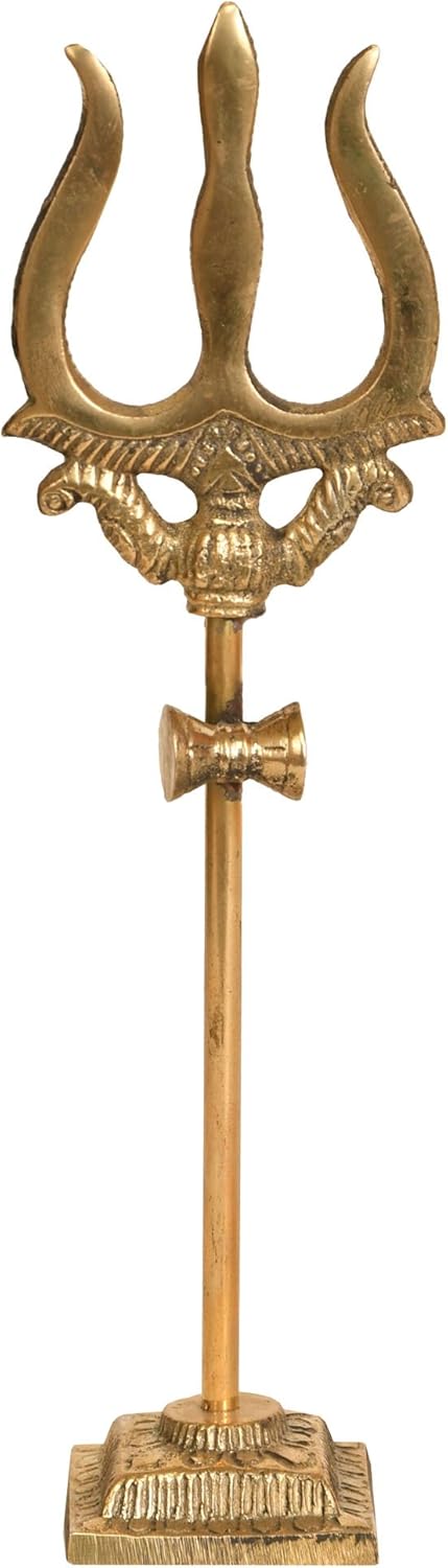 Shiva's Trident - Brass Statue...