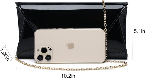 Women Patent Leather Fashion Clutch Purses Evening Bag Handbag...