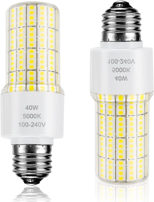 ZP A19 Led Light Bulb 300W Equivalent 40W Bulbs 5000 Lumen 5000K Cool Daylight White E26/E27 Base Waterproof Lighting for Outdoor Indoor Garage Wa...