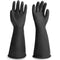Long Rubber Gloves Heavy Duty, Thick Chemical Resistant Gloves, Waterproof Cleaning Painting Protective Safety Work Heavy Duty Gloves, 18" Black D...
