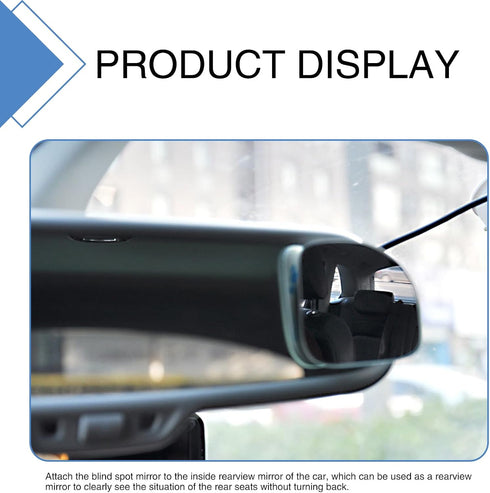 2 PCS Car Side Rearview Mirrors, Frame-less Blind Spot Mirror, Adjustable Wide Angle Mirrors, Self-adhesive Fan Shaped Decoration, Universal for M...