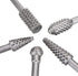 5 PCS Rotary Drill Bit Set Woodworking Rasp Wood Carving Bits 1/4” Shank Power Carving Bits Rotary Burr Set...