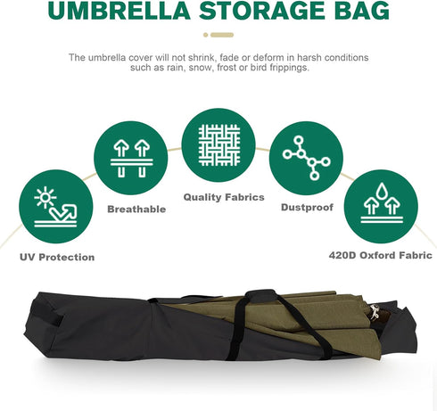 Umbrella Storage Bag 67 Inch Umbrella Carry Bag Beach Umbrella Storage Bag Oversized Patio Hammock and Steel Stand Storage Bag,Black...